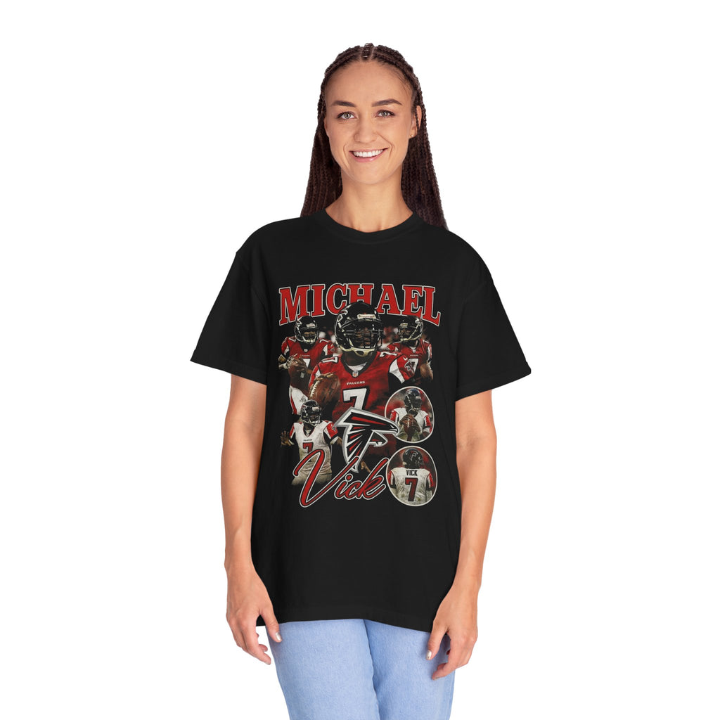 Michael Vick Bootleg Tee | Vintage 90s Style Atlanta Falcons Shirt | Retro Football Graphic