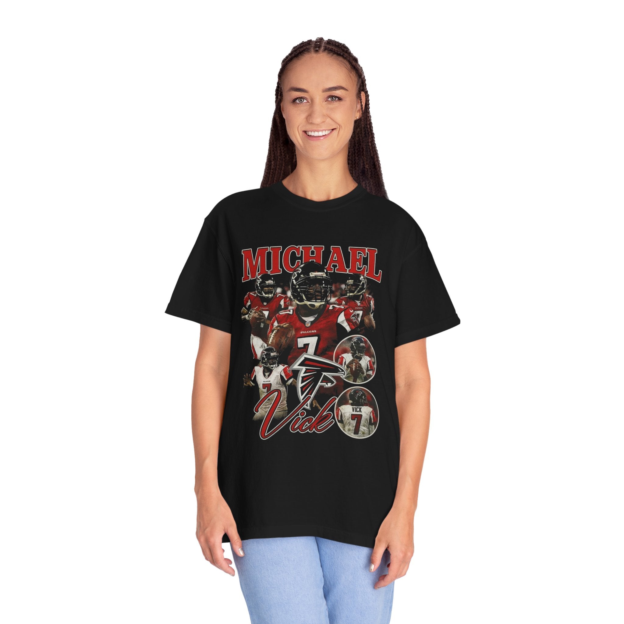 Michael Vick Bootleg Tee | Vintage 90s Style Atlanta Falcons Shirt | Retro Football Graphic