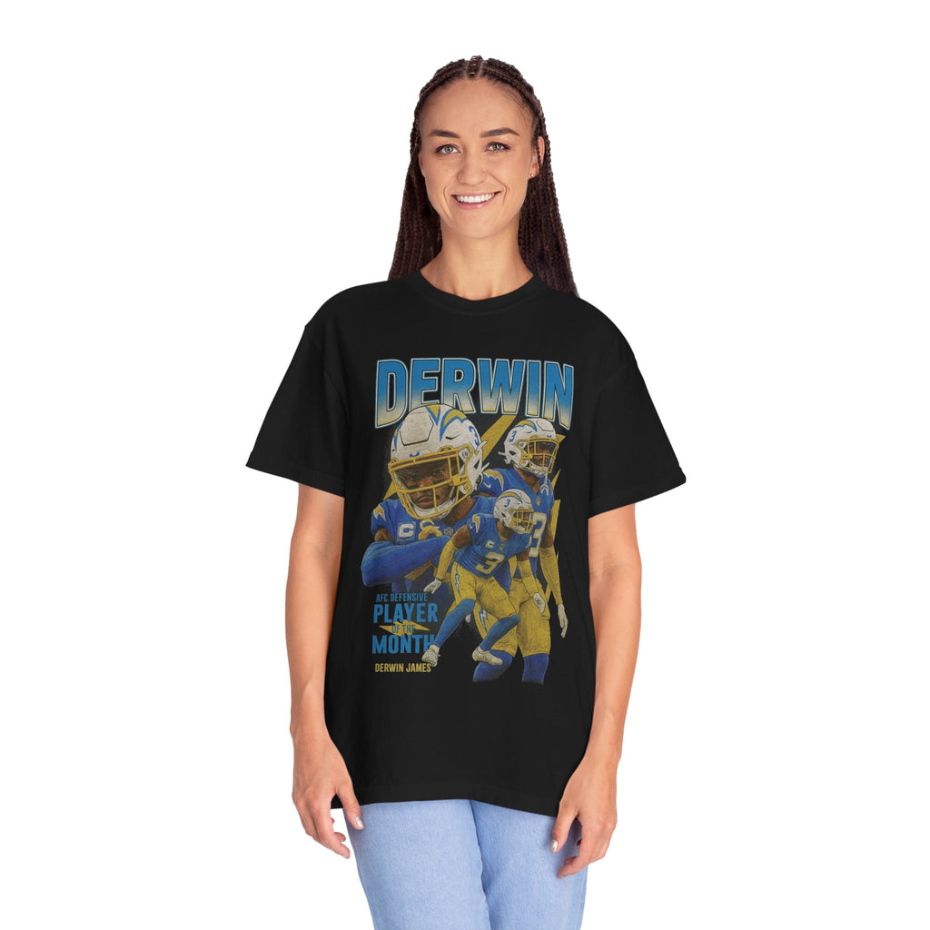 Derwin James T-shirt Bootleg Tee | Los Angeles Chargers Retro Football Shirt